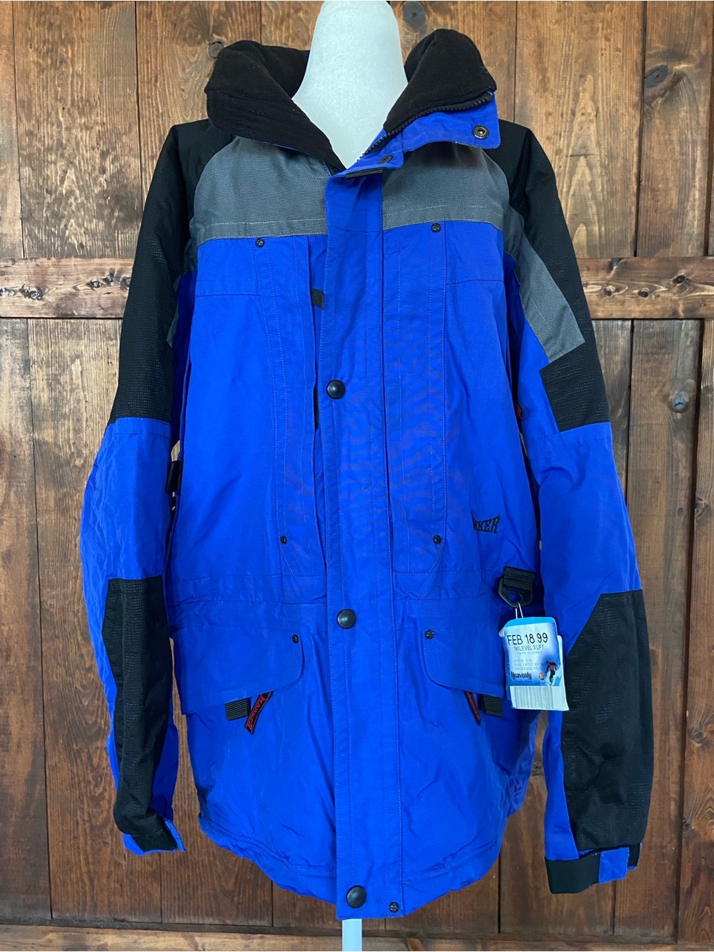 Vintage Marker Men’s Ski Jacket Blue/Black Size Medium